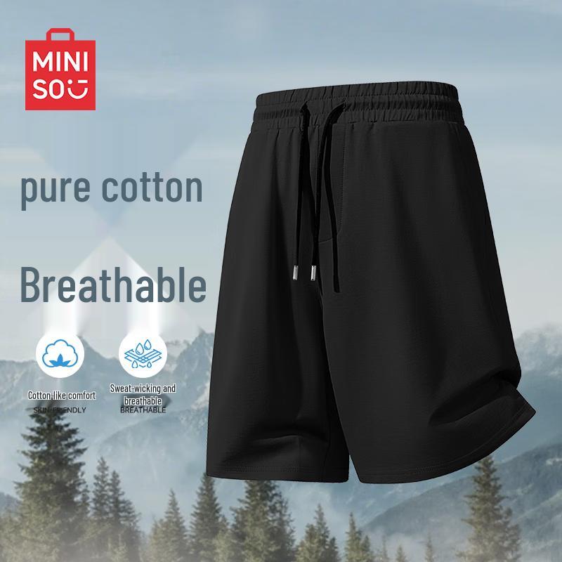 MINISO Men's Pure Cotton Loose-Fit Summer Shorts