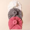 3 PCS New European and American Baby Products Children's Turban Hat Baby Solid Color Knotted Indian Pullover Hat