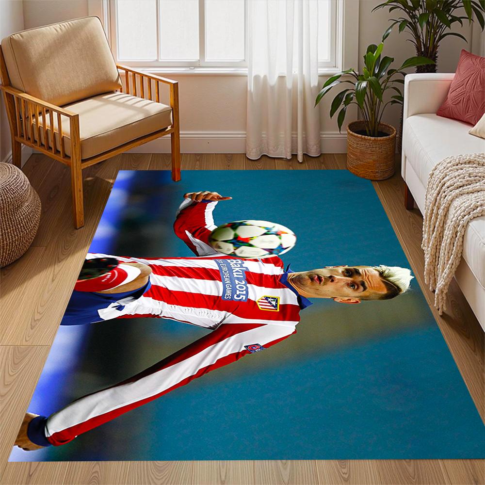 France Football Star Floor Rug Office Rug Perfect for Study room Foyer Hallway Balcony Anti-slip Rug Anime Office Decor