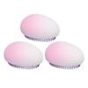 3Pcs Massage Detangling Comb Gradient Purple Wet and Dry Use Portable Egg Shaped Hair Brush for