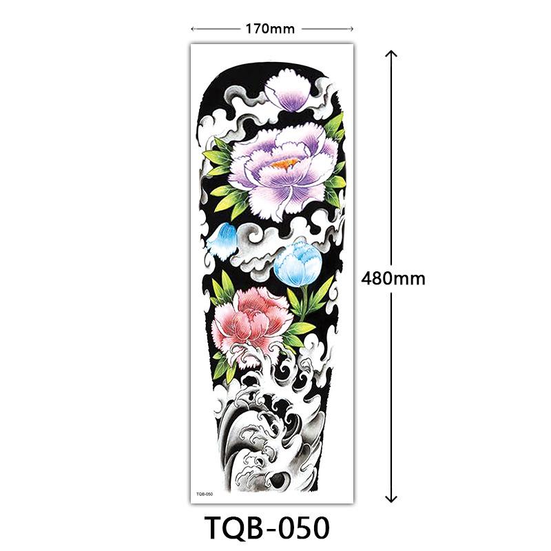 Наклейка-тату на всю руку, Наклейка-тату на всю руку с большой картинкой, Наклейка-тату с цветами на руку Тату