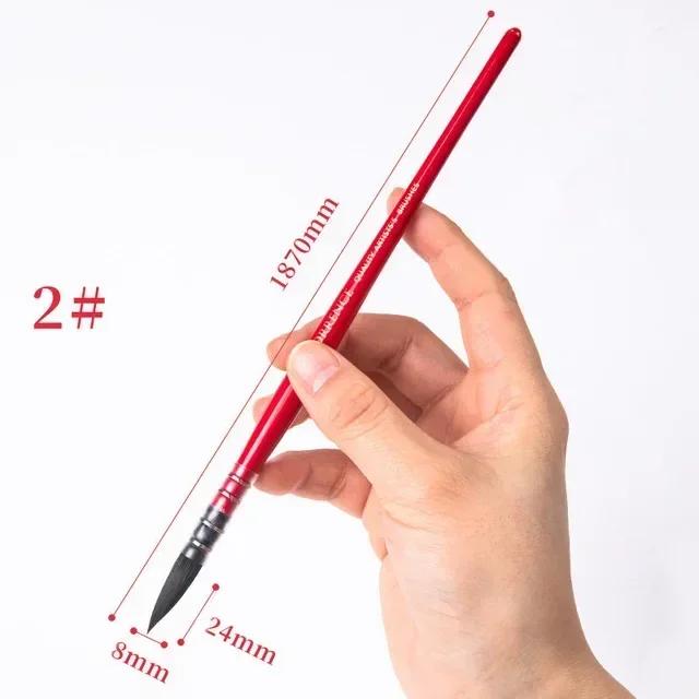 1 шт. Кисть для акварели из беличьего волоса, заостренная, для рисования, художественные принадлежности, школьные канцелярские аксессуары