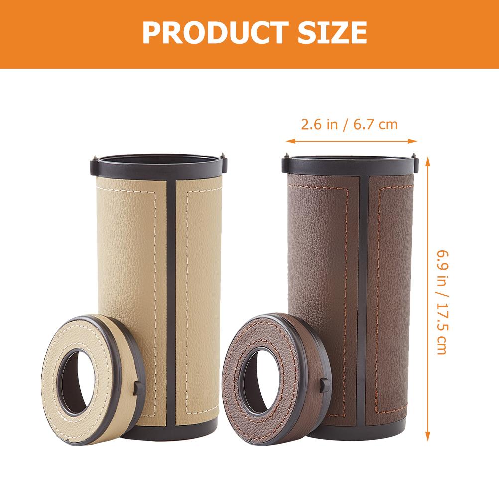 2 шт. автомобильная коробка для салфеток круглая трубка ABS крышка многофункциональный держатель для бумажных салфеток диспенсер дорожный цилиндр для хранения