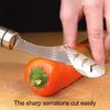 2 шт. Удалитель сердцевины перца чили Спиральная зубчатая машина для удаления чешуи Легкая рукоятка Кухонный резак Слайсер для перцев, огурцов, горькой дыни