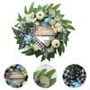 Artificial Eucalyptus Wreath with Wooden Welcome Sign Greenery Garland Spring for Front Door