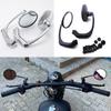 1 Pair 10mm Motorcycle Chrome Round Bar End Scooter Accessories Rearview Side Mirror Adjustable For Cafe
