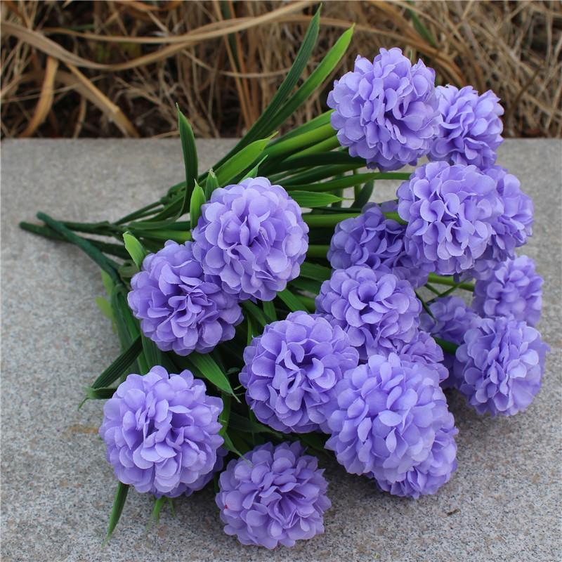 1 Branch Faux Flower No-watering Fresh-keeping 7 Heads Indoor Outdoor Elegant Fake Hydrangea Flower Party Decor