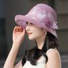 New Summer Women's Outdoor Fashion Sun Hat Elegant Versatile Sunscreen Thin Big Eaves Bucket Hat Basin Hat
