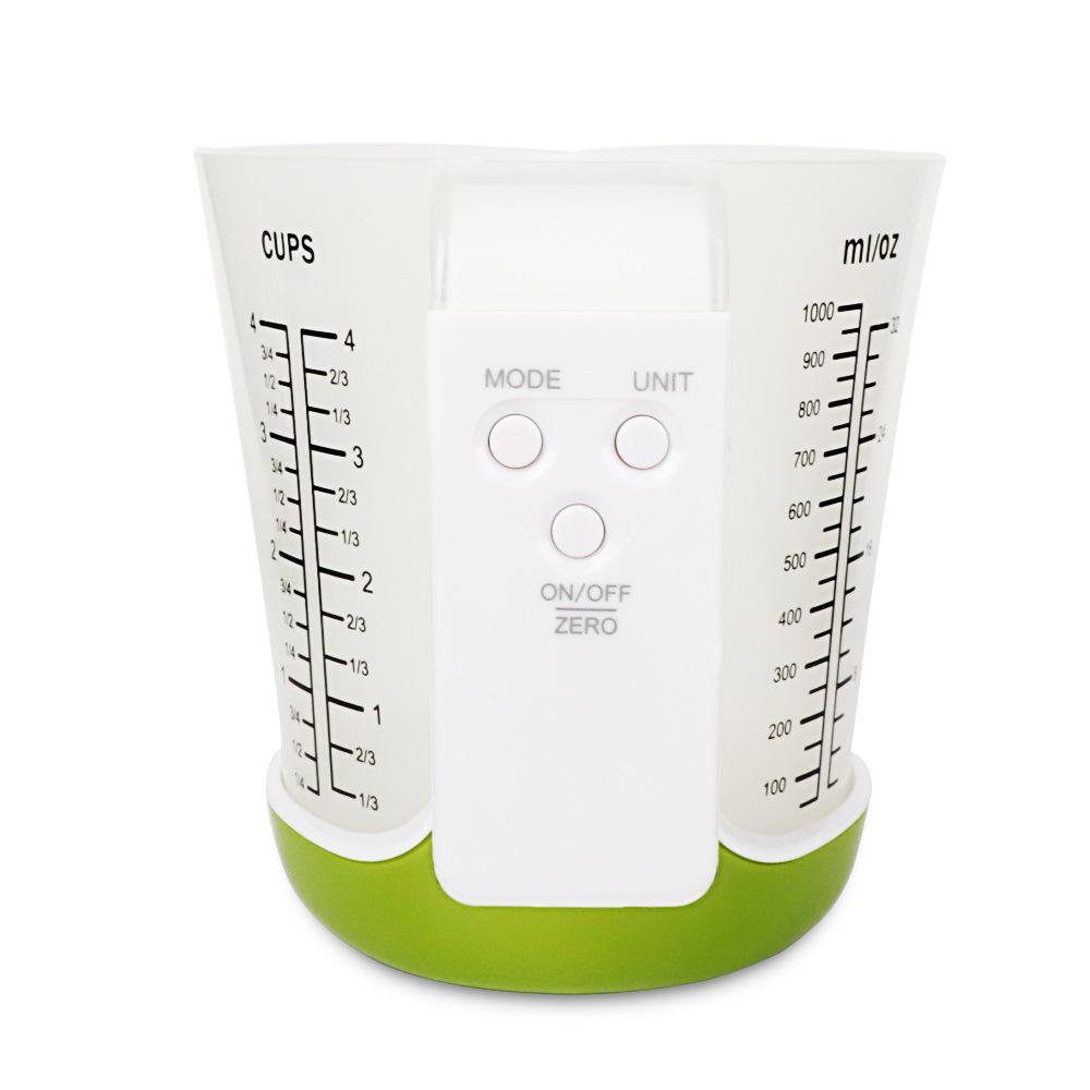 Кухонные весы с ЖК-дисплеем Цифровой стакан Электронный инструмент Hostweigh Мерный стакан Температура Вес Измерение стаканов