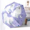 1pc Adorable White Dogs with Stars Umbrella with Plastic Handle,Suitable for All Seasons Home Travel Outdoor Umbrellaptys31002