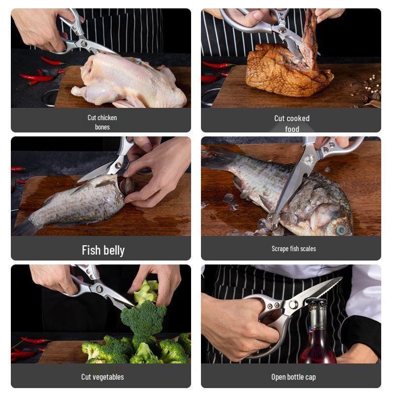 Многофункциональные кухонные ножницы из нержавеющей стали SK5 для курицы, барбекю и бытового использования