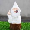 Микро-статуэтка гнома со средним пальцем Прямой средний палец Провокационный гном Ландшафтный декор для сада Садовые фигурки из смолы