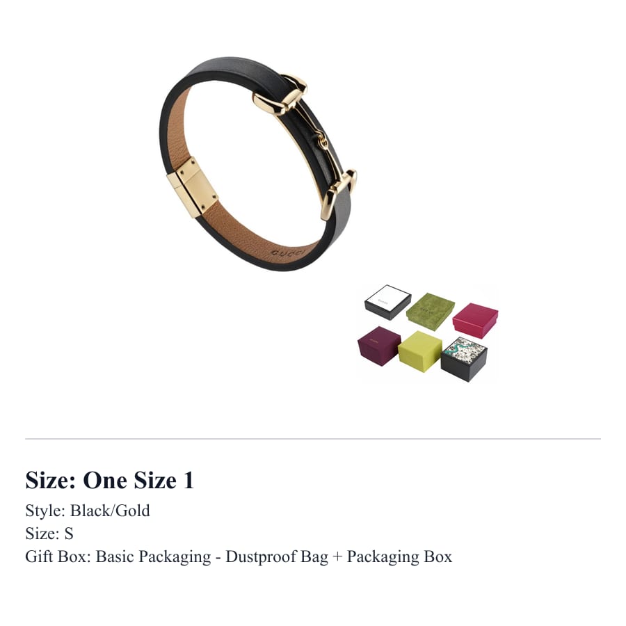 GUCCI Horsebit Bangles Unisex 874621-IAAG8-8519