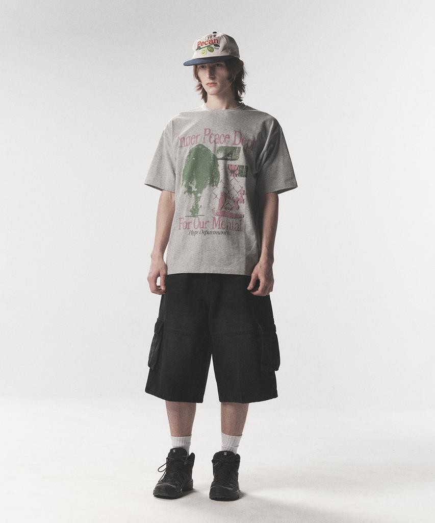 PHYSICAL DEPARTMENT Bermuda Cargo Denim Pants_Black