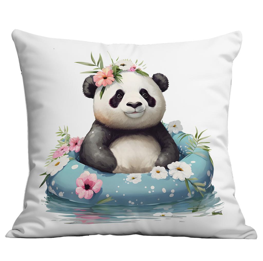New Cute Cartoon Summer Panda Pillow Case Home Sofa Cushion Pillow Case Decoration