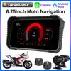 6,25-дюймовая GPS-навигация для мотоцикла, беспроводной CarPlay, Android Auto, водонепроницаемость IP67, экран мотоцикла, видеорегистратор, мото-монитор