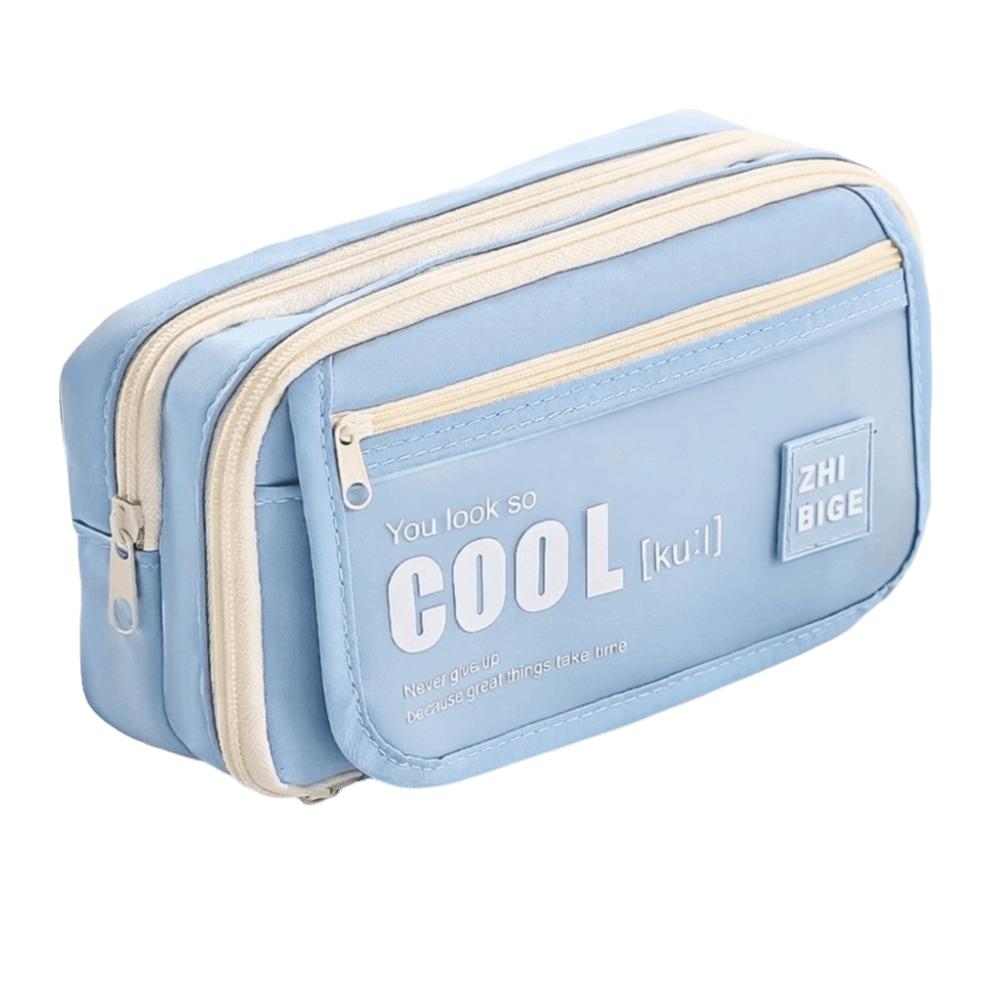 Lightweight Multi Compartment Stationery Bag Large Capacity Pencil Pouch Pen Bag Students