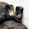 Чехол для телефона "Лесной Волк" для iPhone 17,16,15,14,13,12,11 Plus,Pro Max,XS, Цветной Серебристый Черный Чехол