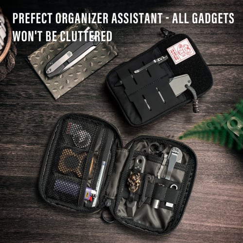 TACTICAL GEEK Block E2.0 EDC Compact Waist Pocket Pouch, Small Pocket Organizer with DIY Patch Area, Multi-Purpose Molle Tool Pouch for Multi-Tools, N