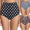 (Kung Pao Chicken)Women High Waisted Bikini Swim Pants Shorts Bottom Swimsuit Swimwear Bathing