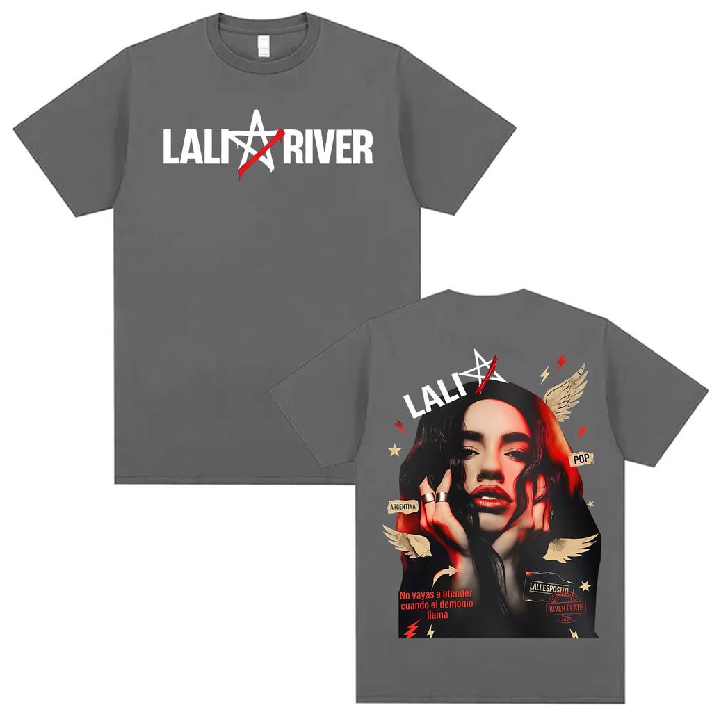 Singer Lali Esposito LA QUE LE GANA AL TIEMPO 2026 Tour T Shirts Unisex Women Harajuku Hip Hop Retro T Shirt Summer Casual Tshirt