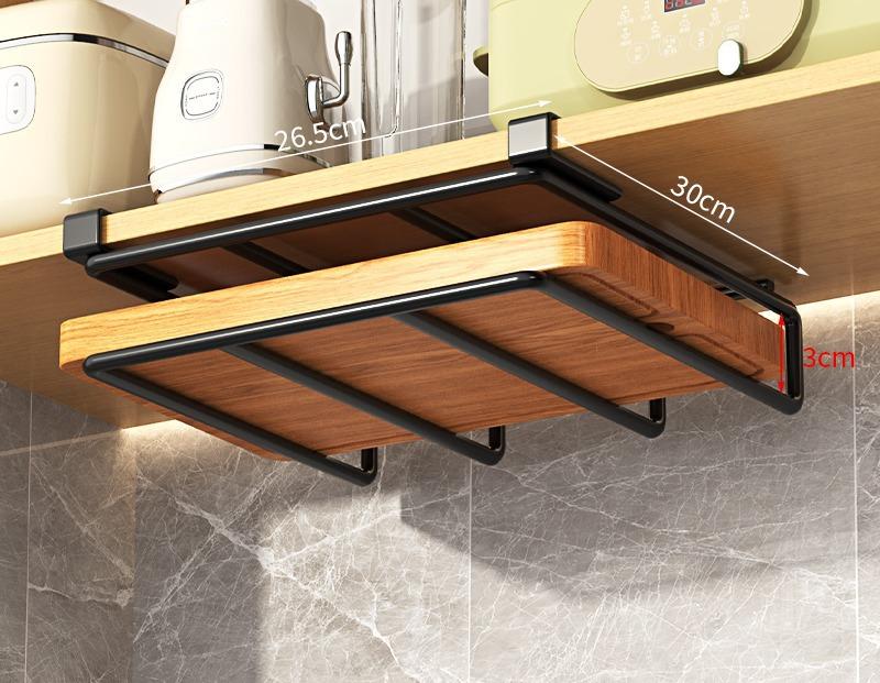 Kitchen Non-punching Multi-functional Pot Lid Cutting Board Placement Storage Rack Cabinet Hanging Cabinet Lower Hanger