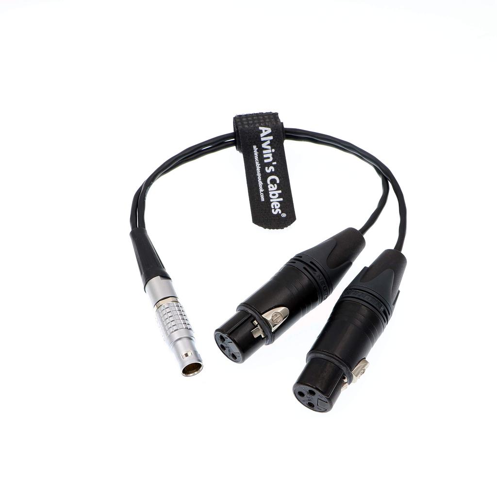Alvin's Cables XLR Breakout Audio Input Input Cable 10 Pin To Dual XLR 3 Pin Female for Atomos Shogun Monitor Recorder