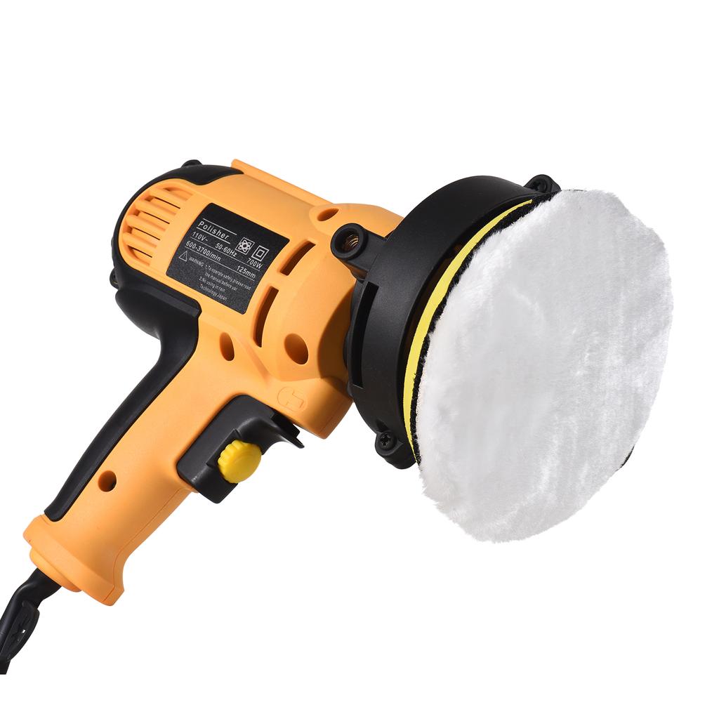 5-inch Electric Car Polisher Kit 700W Auto Car Buffer 600-3700RPM Variable Polishing Machine with