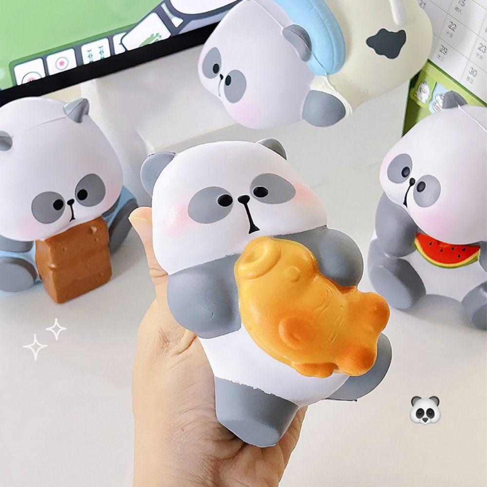 Kneading PVC Panda Squeeze Toys Elastic Animal Panda Fidgeting Toys  Birthday Kids Gift