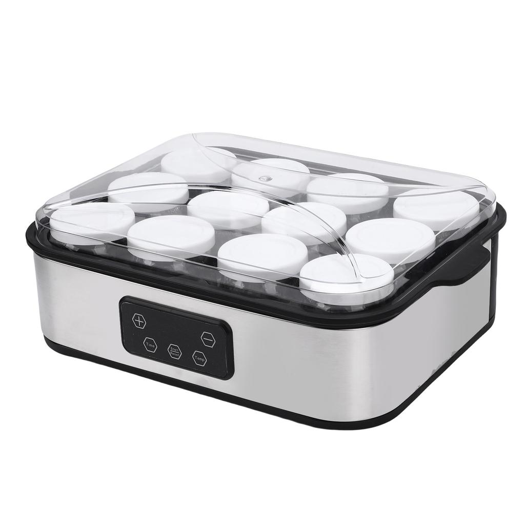 Электрическая машина для приготовления йогурта 0 48-часовой таймер Автоматическая машина для приготовления йогурта Постоянная температура с 12 шт. чашек по 180 мл