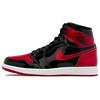 Air Jordan 1 Retro High OG Patent Bred Unisex Sneakers Black White Varsity-Red 555088-063
