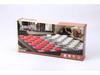 Magnetic Folding International Checkers & Chessboard: 100 Squares, Black & White, 64-Piece Set.