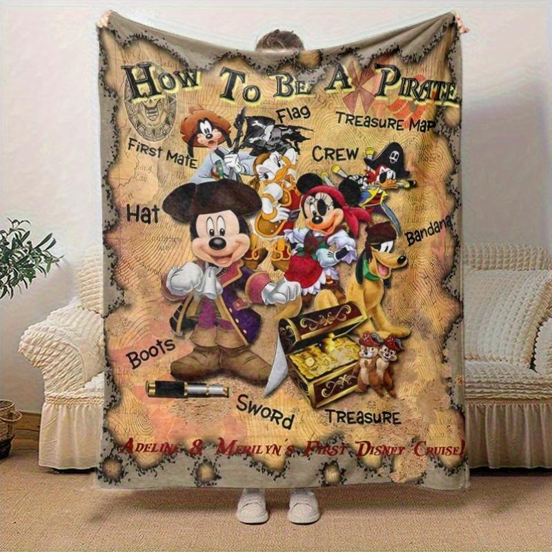 1pc, Mickey and Minnie (13) Home Decor Blanket: A Cozy Flannel Throw for Bedroom, Living Room, Travel, Camping, Car