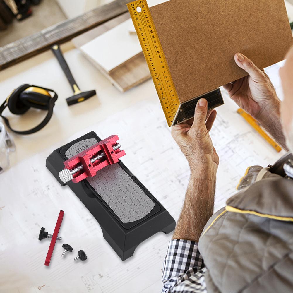 400/1000 Грит Деревообрабатывающий Перфоратор Заточка Джиг Постоянный Угол Точилка Регулируемый Наклонный Край Деревянный Стамеска Фиксирующий Кронштейн