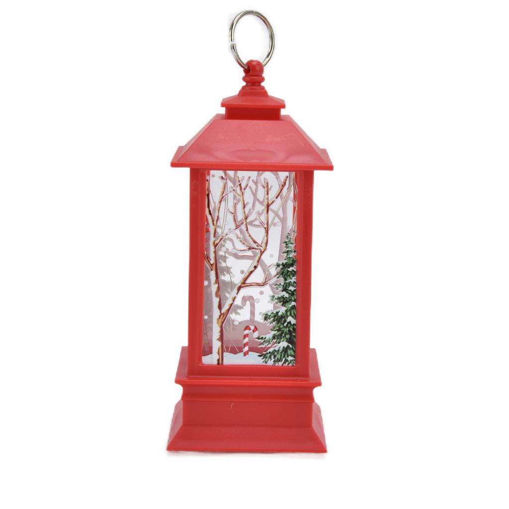 Рождественский декоративный подвесной фонарь Портативная светодиодная лампа Санта-Клауса Домашнее украшениеКрасный