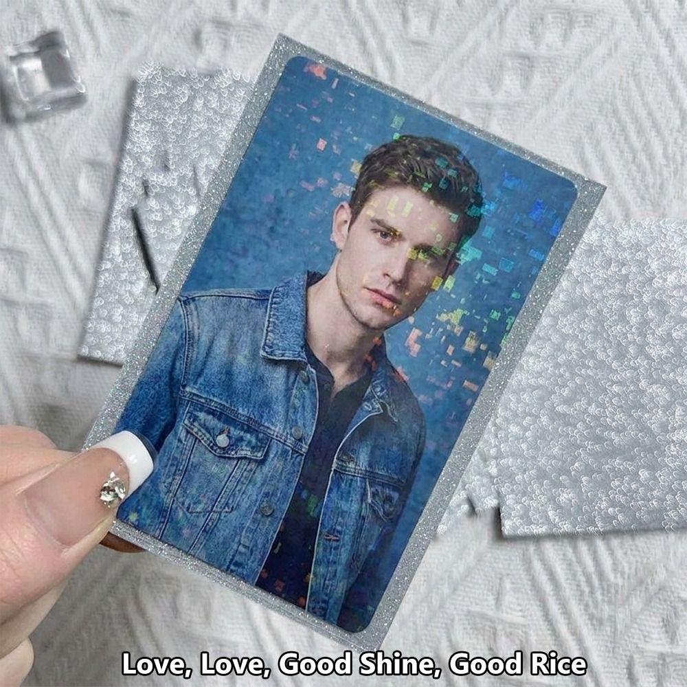 50pcs Anti-Scratch Card Protectors Glitter Card Cover Simple Card Holder Photocard