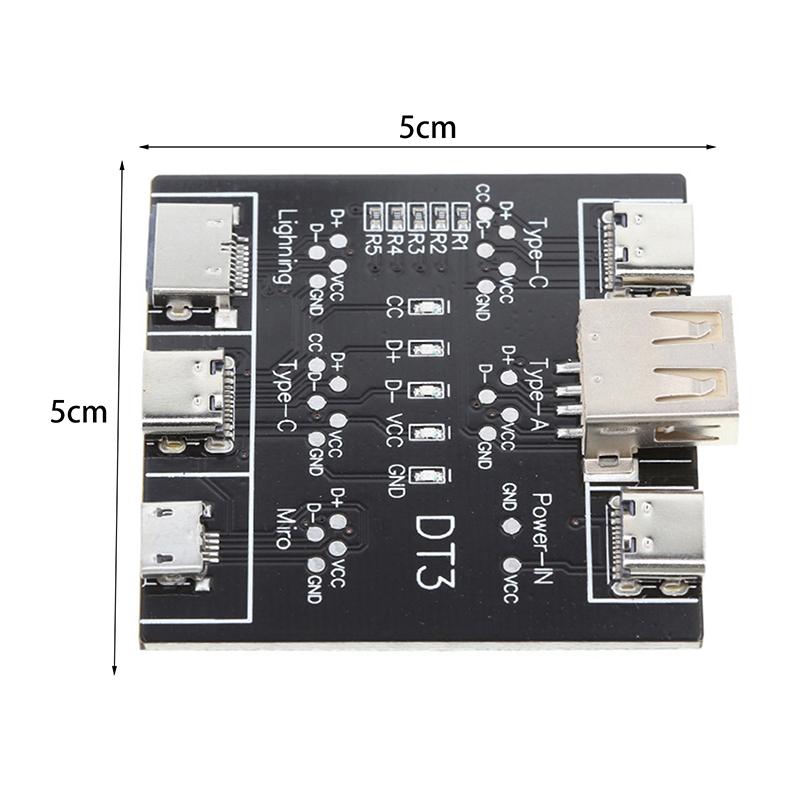 Dt3 Data Cable Detection Board Usb Cable Tester For Type-C Micro Usb C Short Circuit On-Off Switching Diagnose Test Board Tool