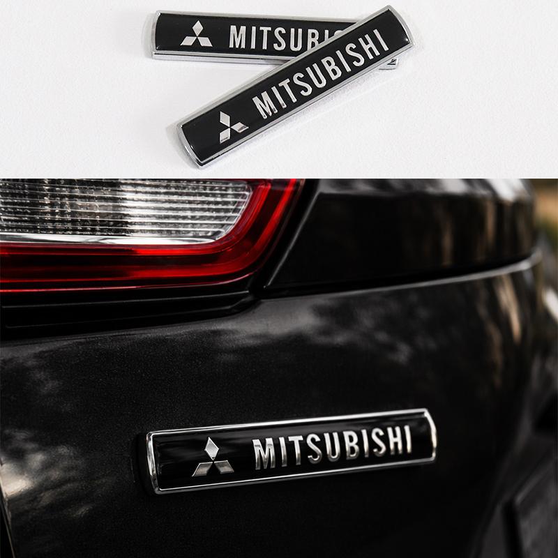 1pcs Mitsubishi metal Car Fender side logo Car door Rear Bumper tail door Emblem car door Car emblem sticker styling Accessories