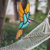 Acrylic Hummingbird Suncatcher Hanging Decoration Home Office Indoor Outdoor Garden Wall Art Stained Glass Bird Ornament Pendant