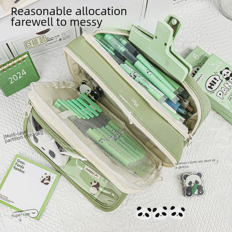 Вместительный многослойный пенал для школьников — креативный и простой дизайн для канцелярских принадлежностей для девочек