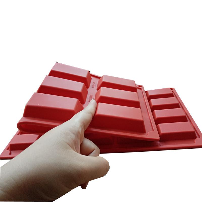 Non-stick Silicone Financier Mold Rectangle French Almond Cake Pan Mini Loaf Baking Mold Oven Safe Bakeware DIY Pastry Tools 2pc