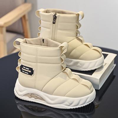Высокие теплые плюшевые зимние ботинки для женщин, зимняя удобная нескользящая хлопковая обувь, повседневные водонепроницаемые ботинки для отдыха на открытом воздухе, спортивная женская обувь