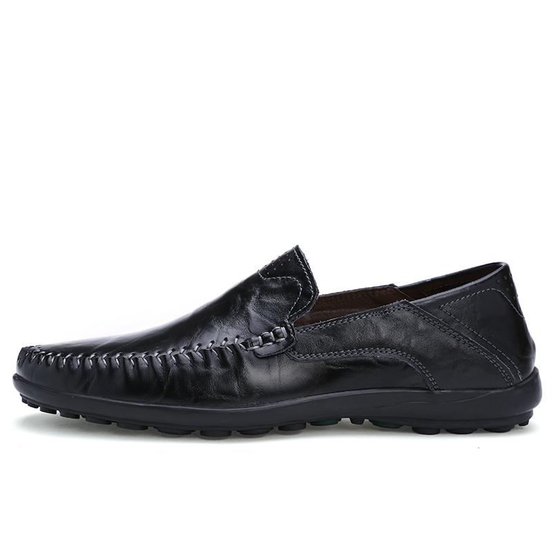 Casual Leather Shoes Men's Soft Bottom Non-slip Loafer Lazy Shoes Driving Shoes Middle-aged and Elderly Dad Shoes