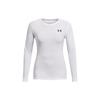 HeatGear® OG Логотип Принт Круглый вырез Облегающий крой Длинный рукав Топ для тренировок Женские топы Белый 1387697-100