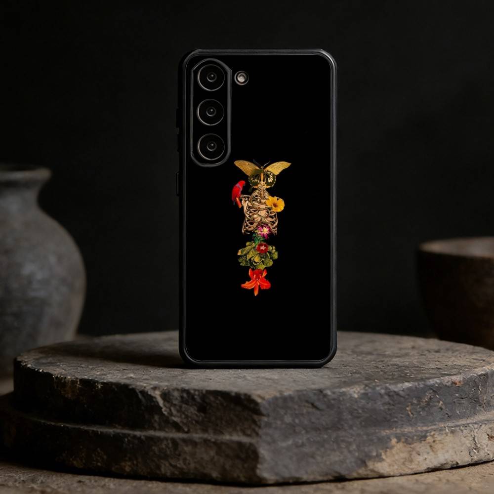 Anatomy Skeleton Phone Case For Samsung Galaxy A91,80,73,72 ,71,53,52,32 ,31,22,21s,20,Soft Black Case