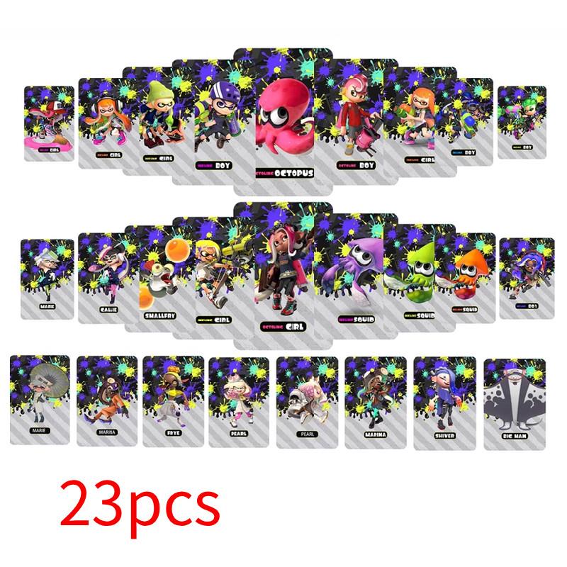 23 шт. Полный набор Splatoon3 Amiibo Switch Игровой реквизит Карта привязки Ncf Индукция для фанатов Nintendo Switch