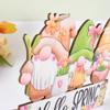 Пасхальные деревянные подвесные украшения Hello Spring Bunny Morkovy Rabbit Decoration for Home Door Wooden Board Sign DIY Wreath Garland