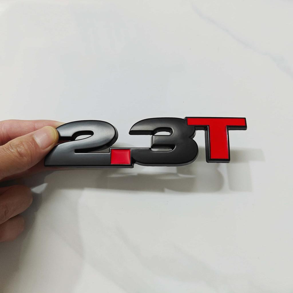3D Metal 2.3T Displacement Badge Sticker Rear Trunk Emblem Decal for GT Shelby