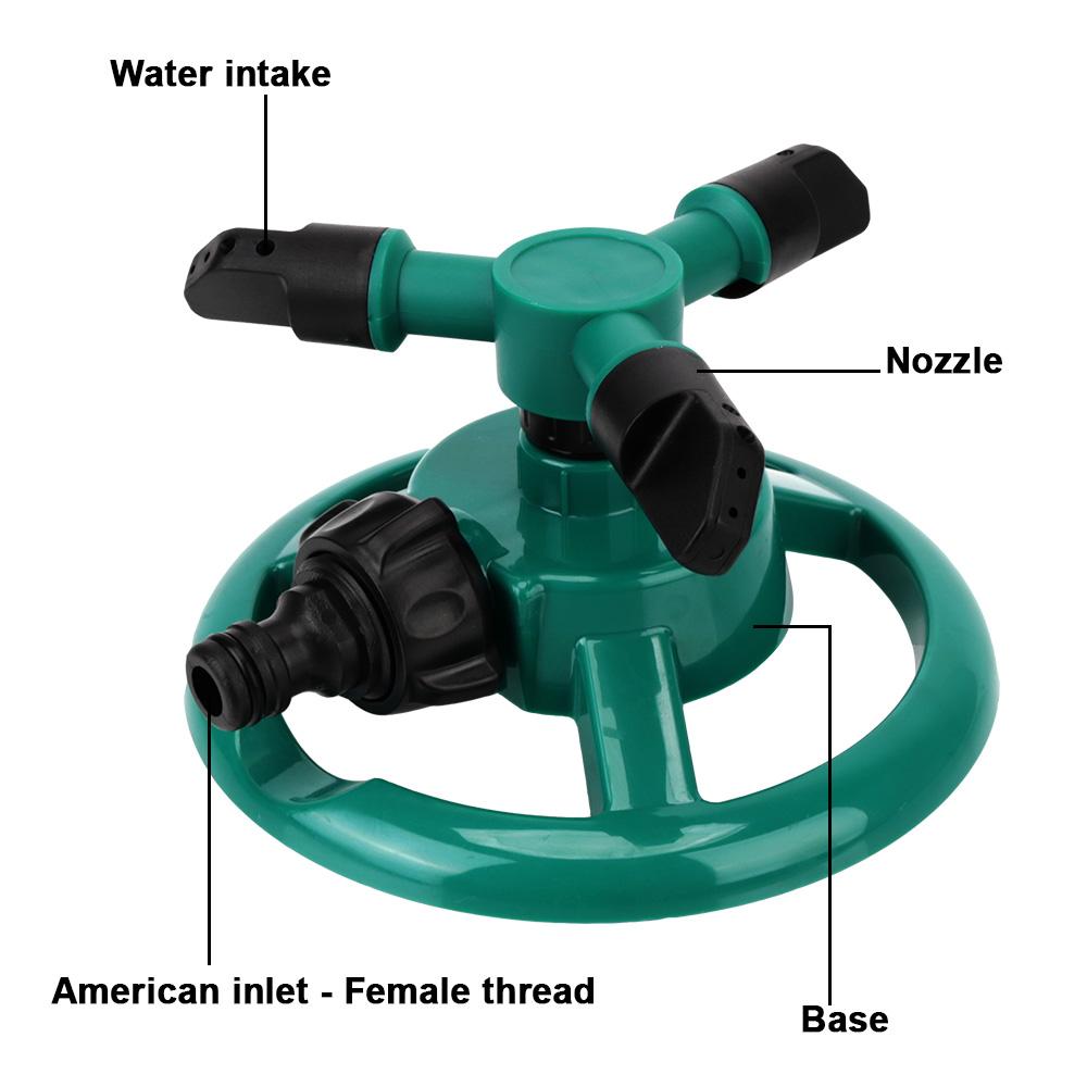 Garden Lawn Automatic Watering Irrigation System Garden Supplies Rotating Water Sprinkler 360 Degree Rotary Nozzle