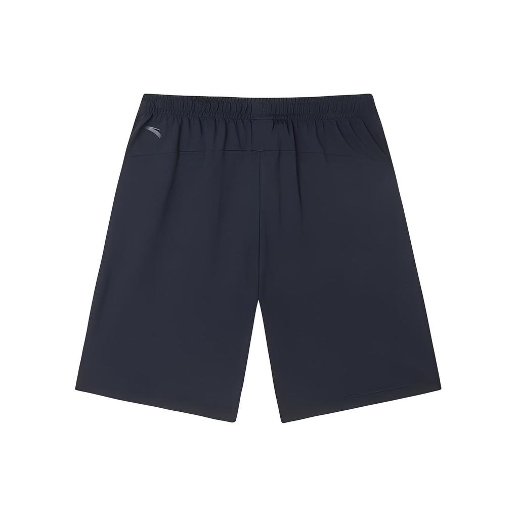 Anta Тренировочная серия однотонные эластичные дышащие шорты средней талии с пятью точками повседневные шорты мужские черные 152427306-2